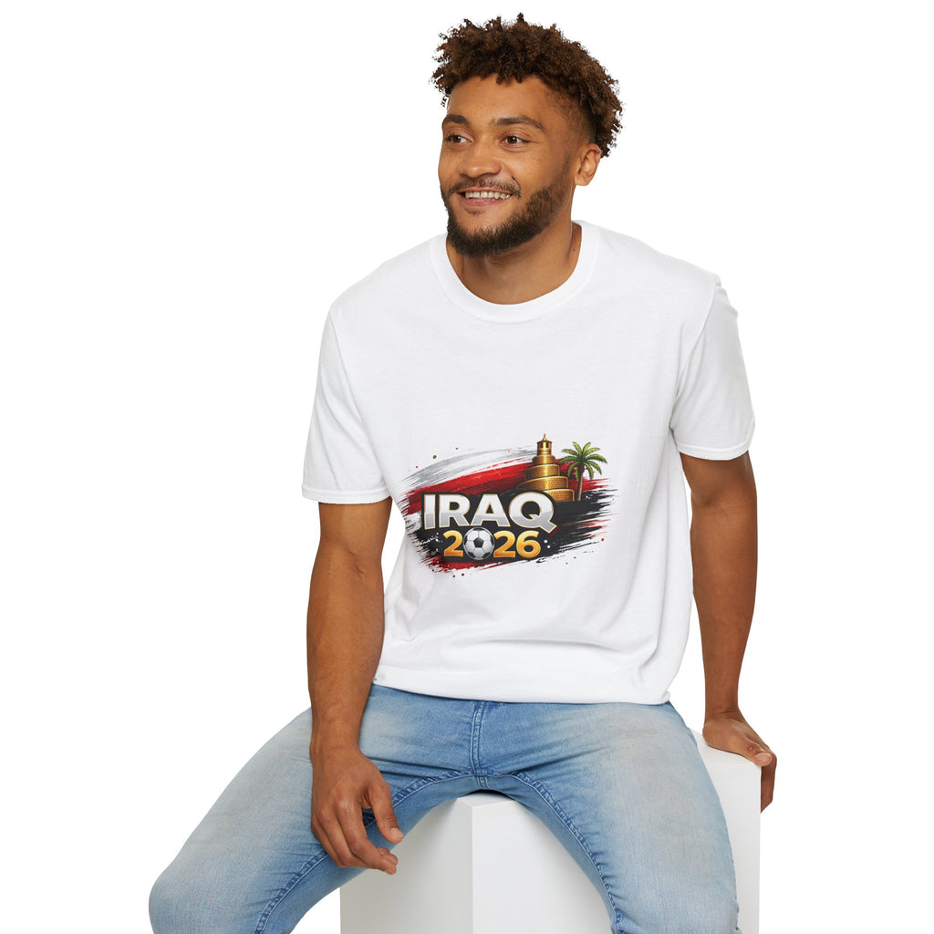 Iraq 2026 Graphic T-Shirt عراق— Iraqi Flag Map & Cultural Landmark Tee