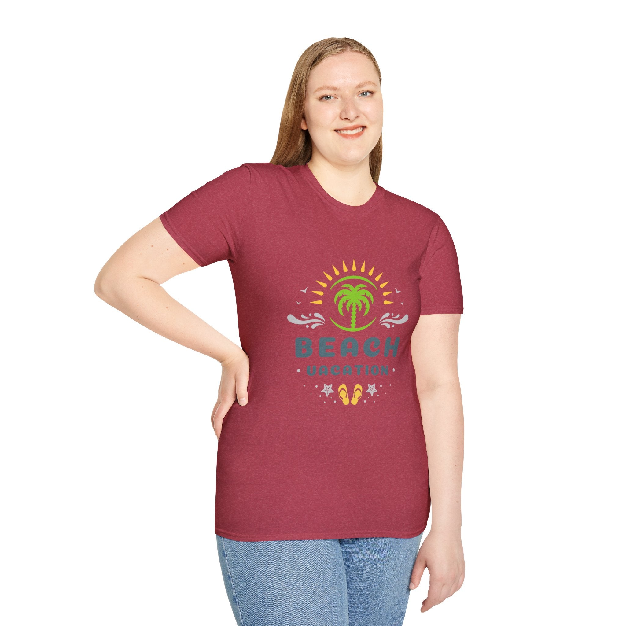 Beach Vacation T-Shirt — Palm Tree Sunset Graphic Tee