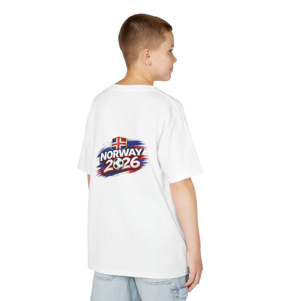 Norway 2026 Kids T-Shirt — Norwegian Flag Football Supporter Tee