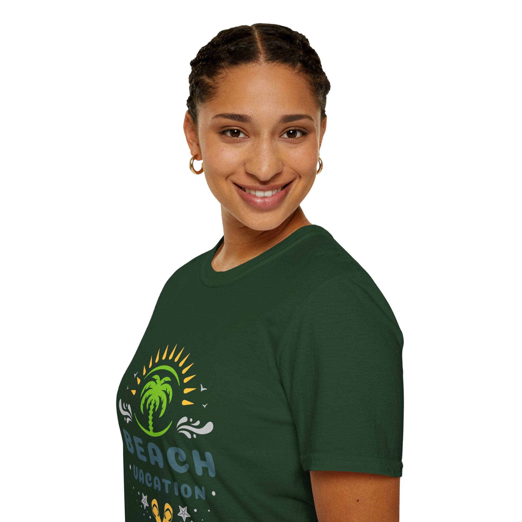 Beach Vacation T-Shirt — Palm Tree Sunset Graphic Tee