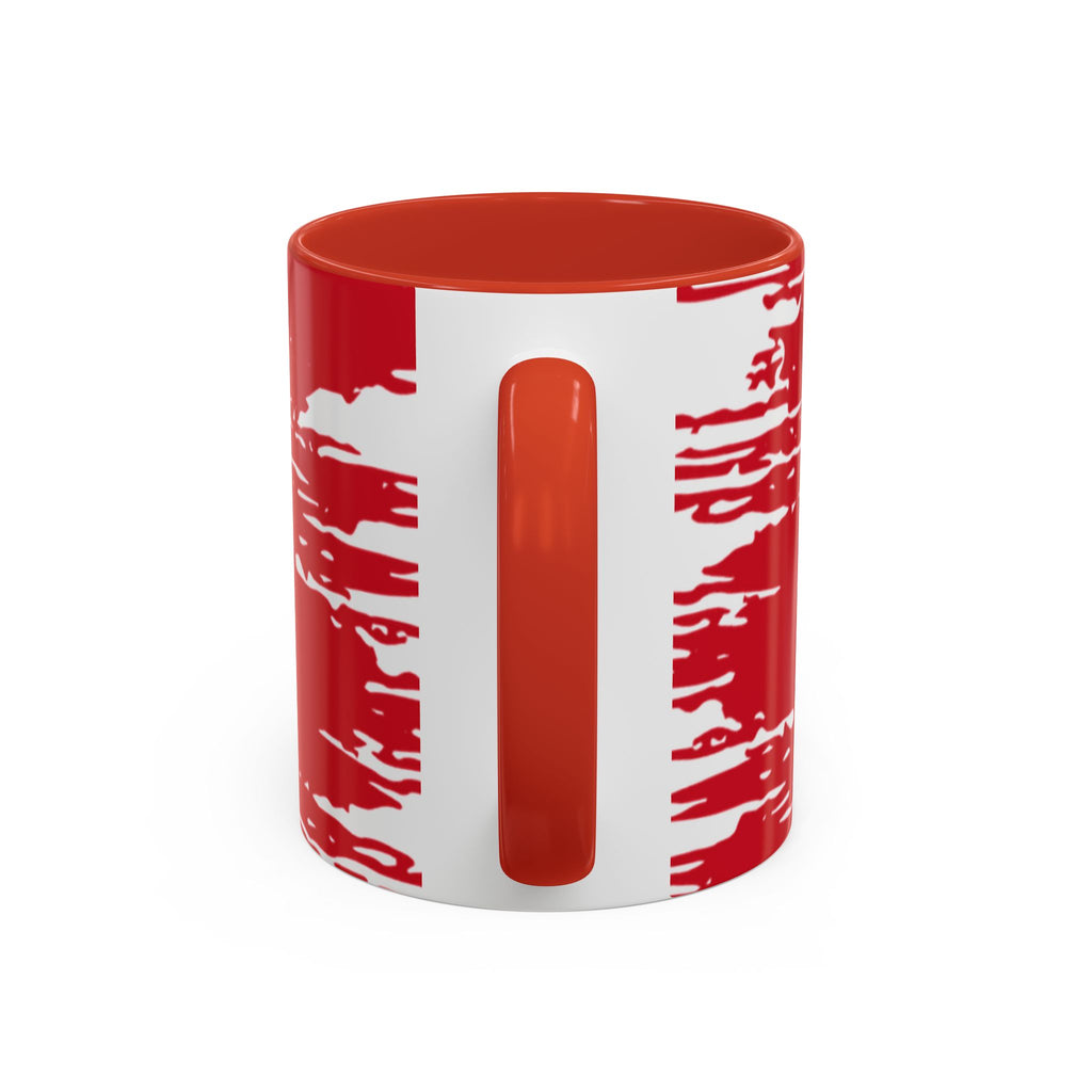 Canada Maple Leaf Accent Coffee Mug – Red Canadian Flag Design (11/15 oz)