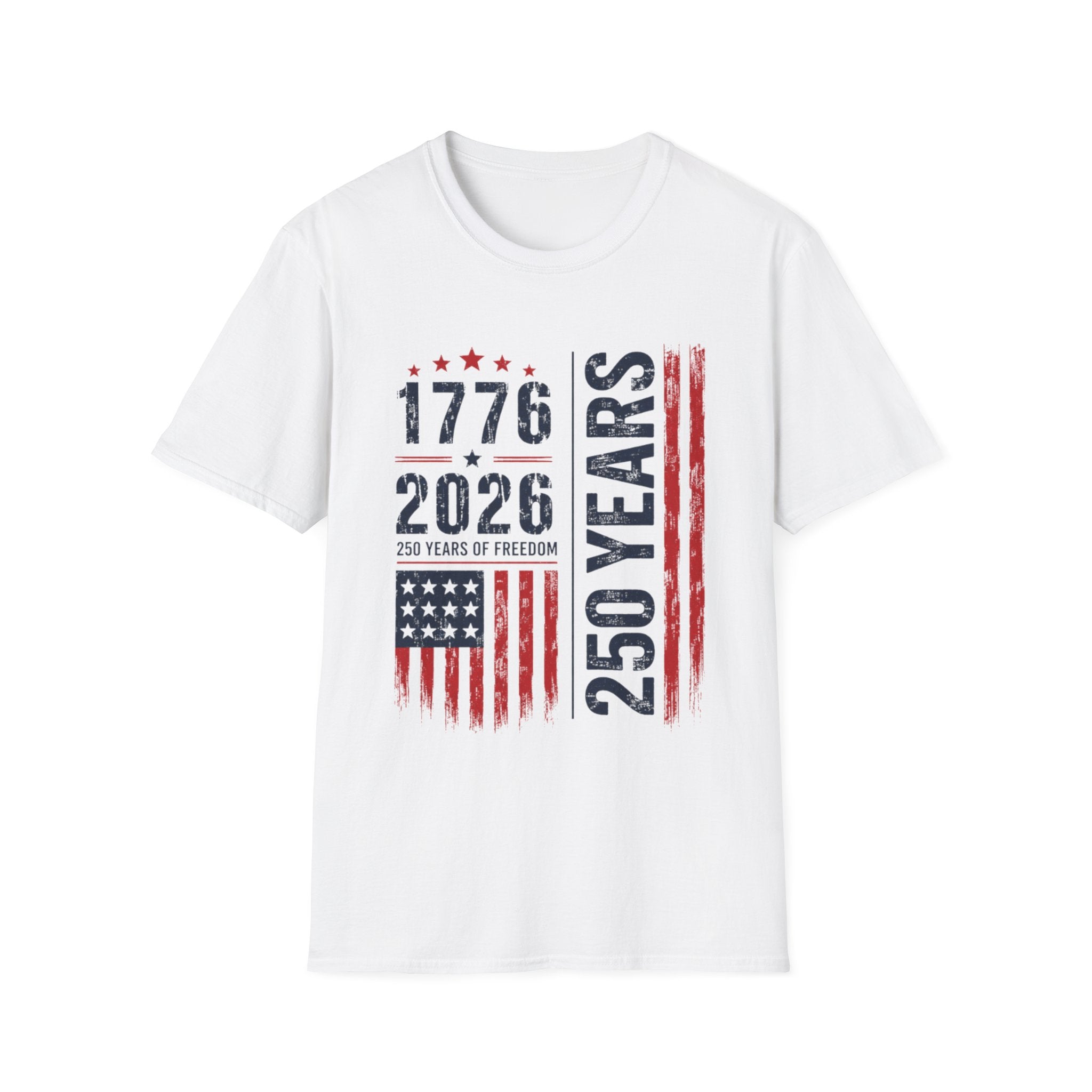 1776-2026 250 Years Patriotic T-Shirt – 250 Years of Freedom American Flag Tee