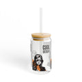 Cool Woman 16oz Sipper Glass with Bamboo Lid & Straw