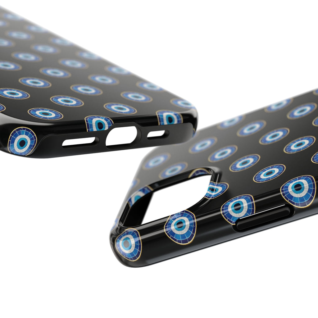 Evil Eye Pattern Tough Phone Case — Protective Blue Nazar Design