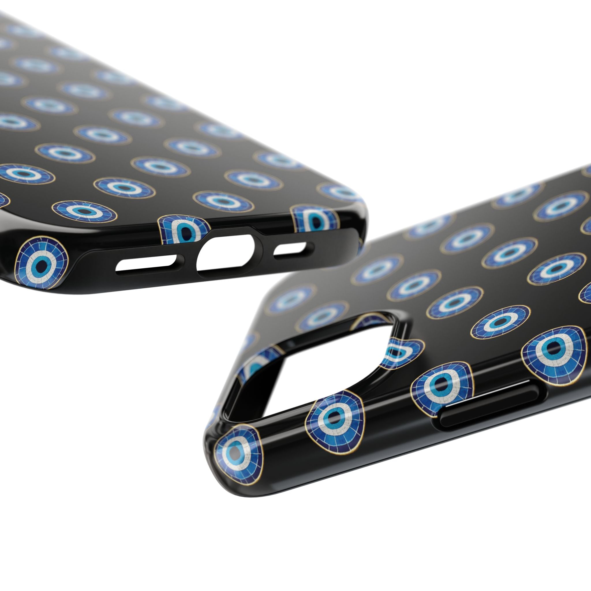 Evil Eye Pattern Tough Phone Case — Protective Blue Nazar Design