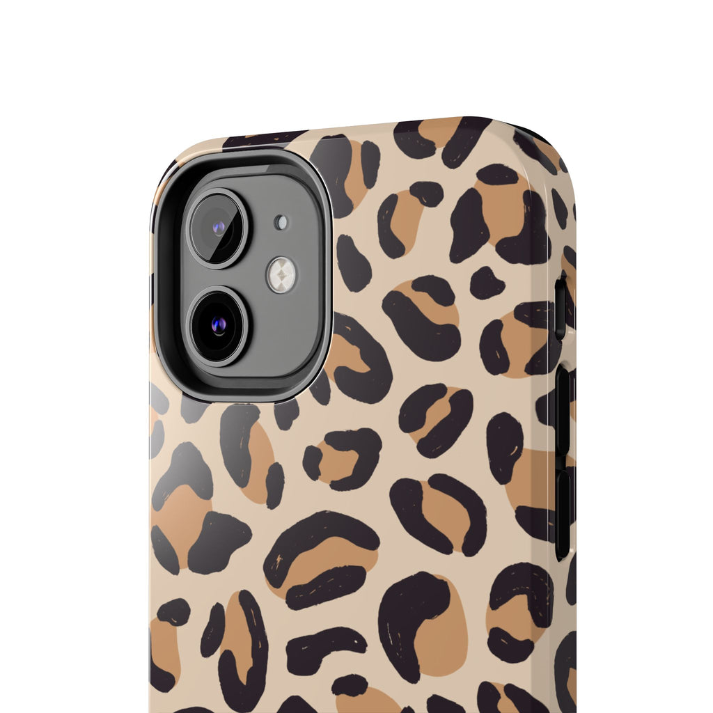 Leopard Print Tough Phone Case – Durable Glam Protective Cover