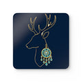 Deer Dreamcatcher Corkwood Coaster Set — Boho Woodland Drink Coasters
