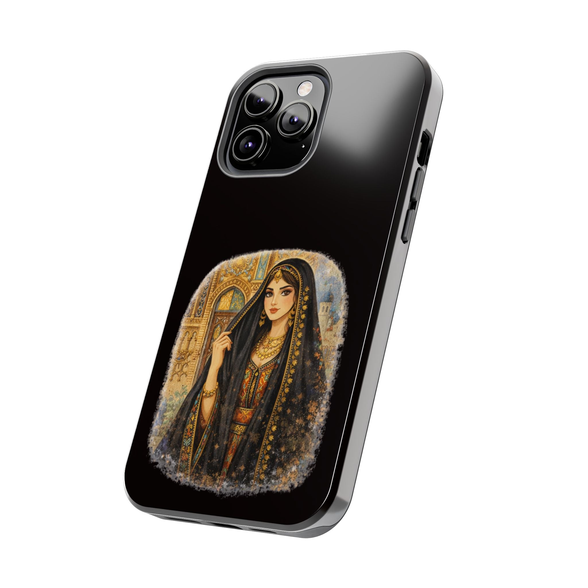 Elegant Persian Princess Tough Phone Case – Vintage Middle Eastern Art iPhone Cover