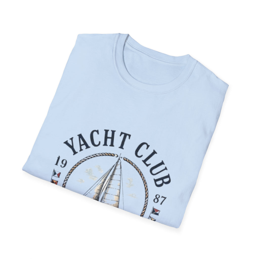 Yacht Club Sailboat unisex T-Shirt – Vintage Nautical 'Sail More Worry Less' Tee