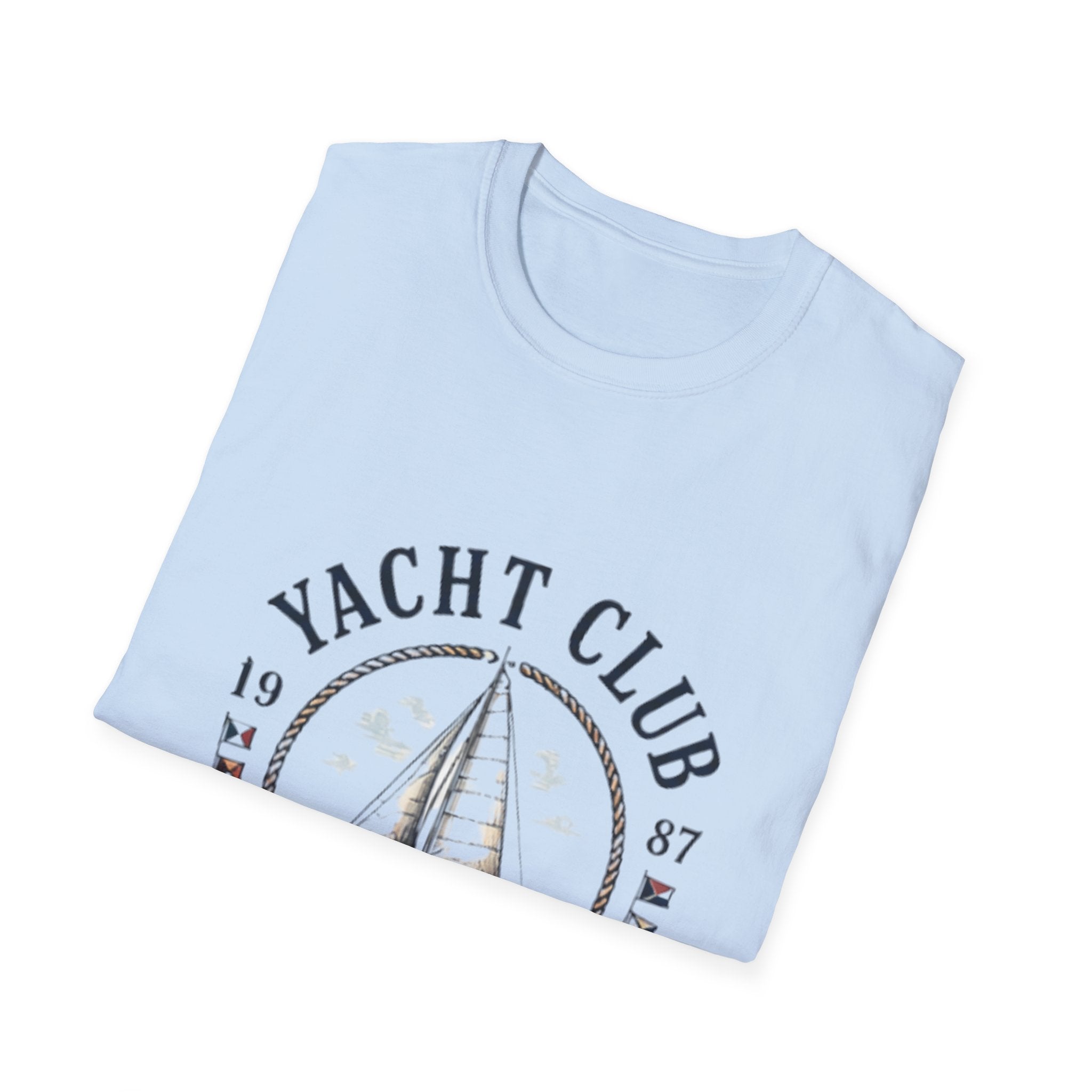 Yacht Club Sailboat unisex T-Shirt – Vintage Nautical 'Sail More Worry Less' Tee