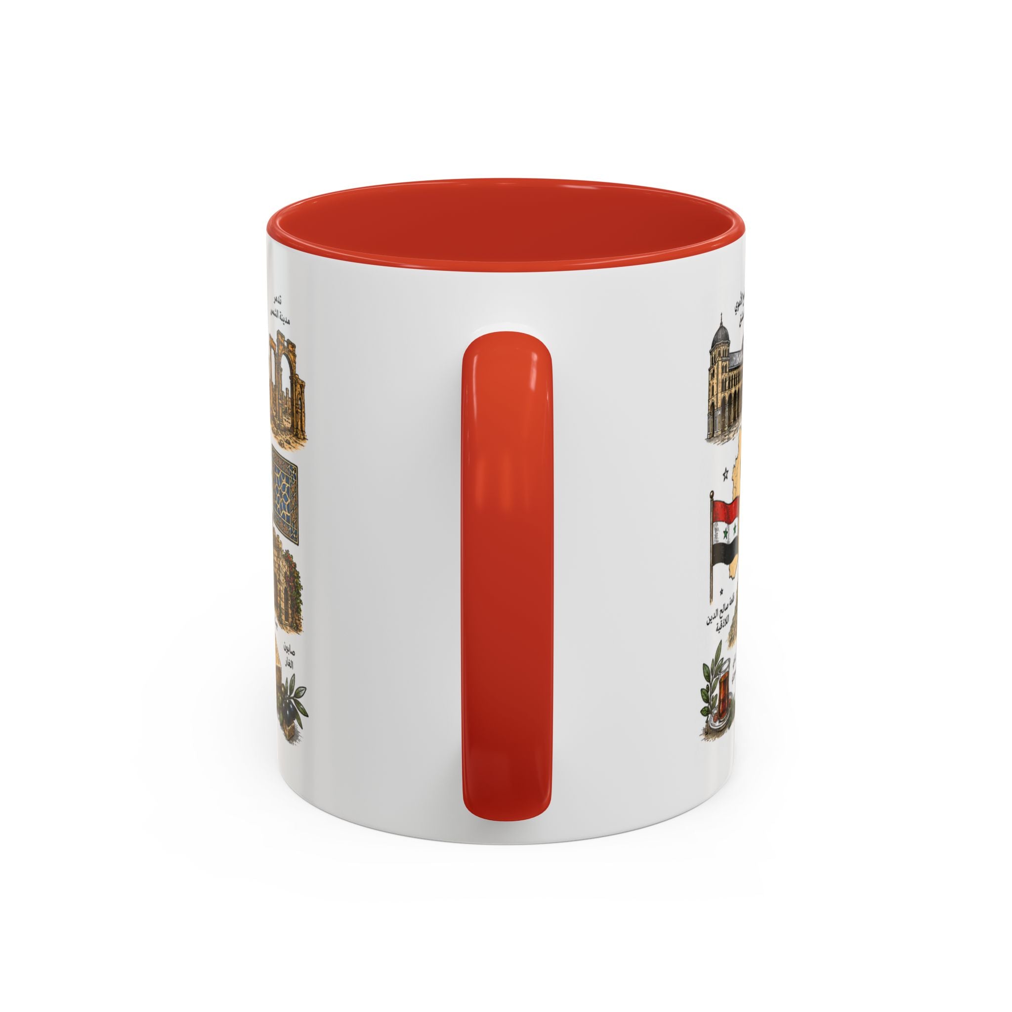 Syria Illustrated Coffee Mug — Landmarks & Traditions Accent Mug (11oz)
