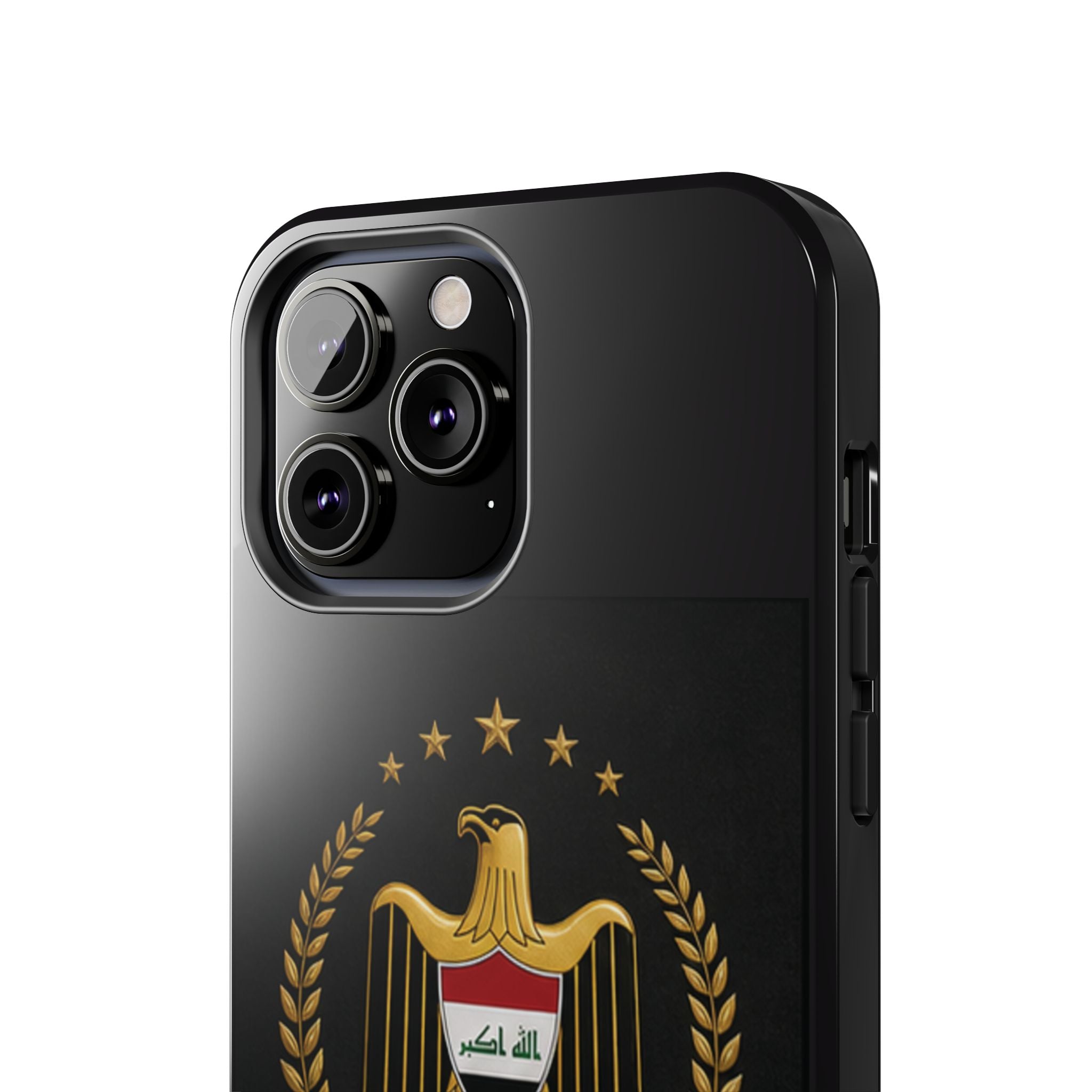 Iraq Coat of Arms Tough Phone Case — Arabic ‘Allahu Akbar’ Military Eagle Design