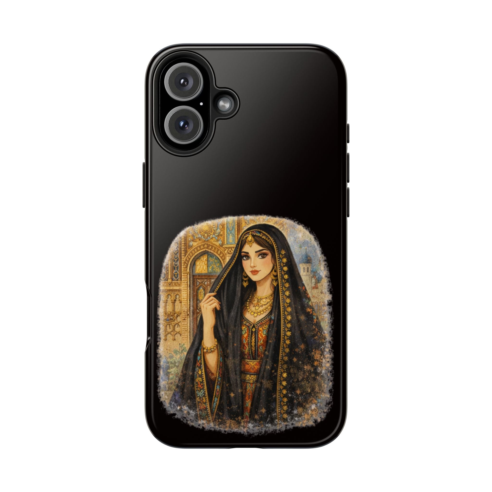 Elegant Persian Princess Tough Phone Case – Vintage Middle Eastern Art iPhone Cover