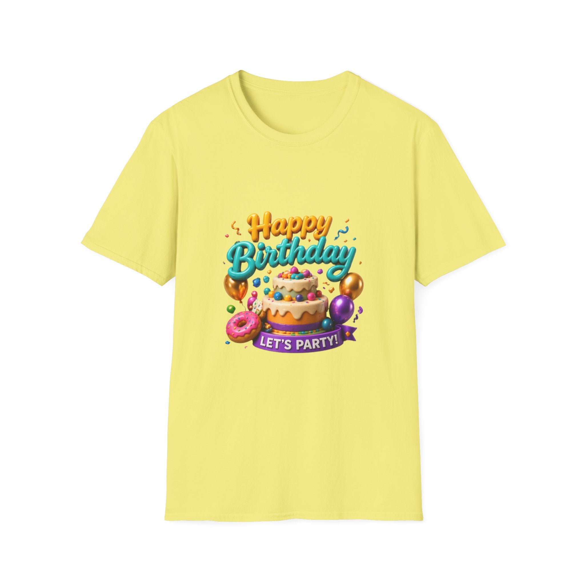Birthday Party T-Shirt — "Happy Birthday, Let’s Party!"