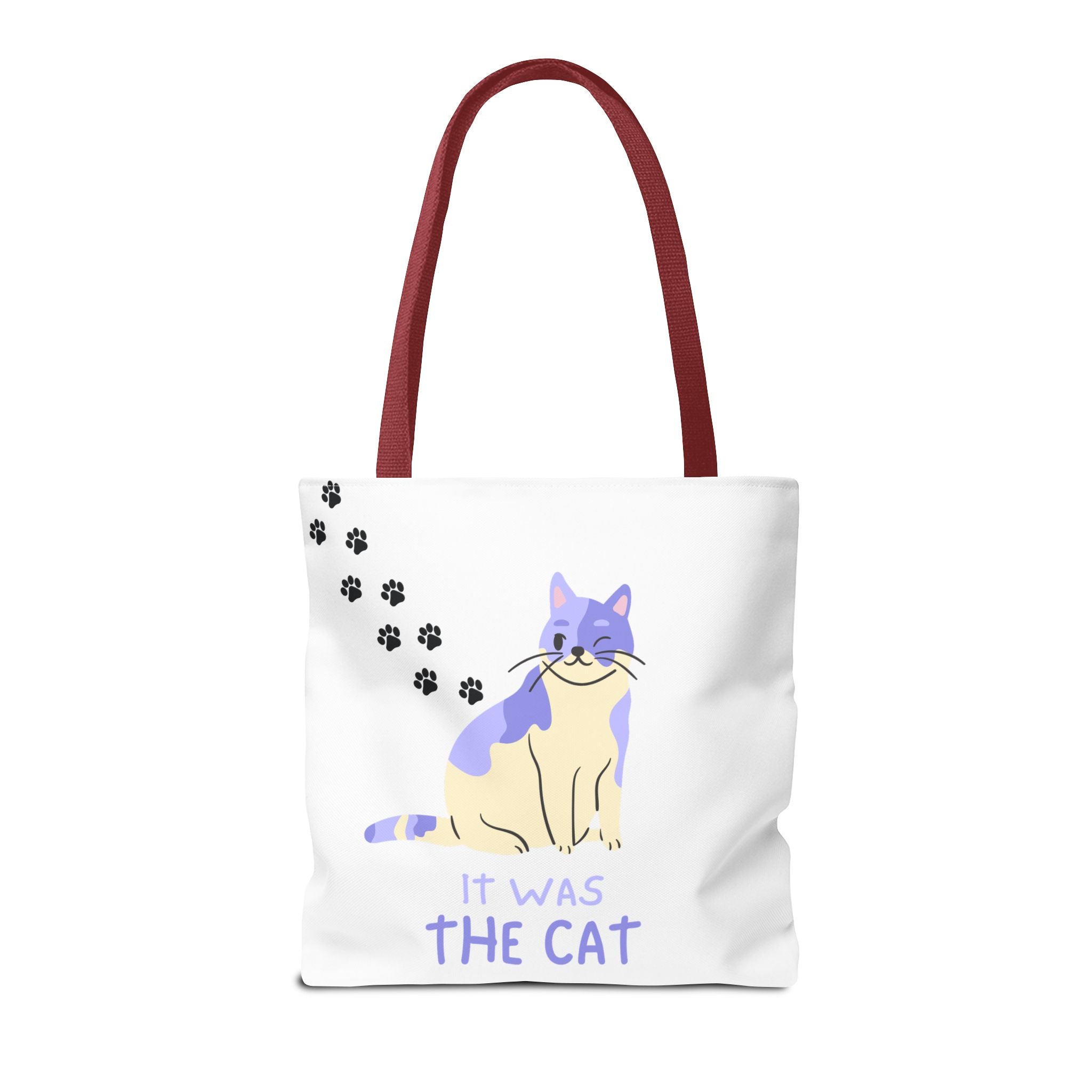 Cat Paw Print Tote — "It Wasn't Me" Funny Cat Tote Bag