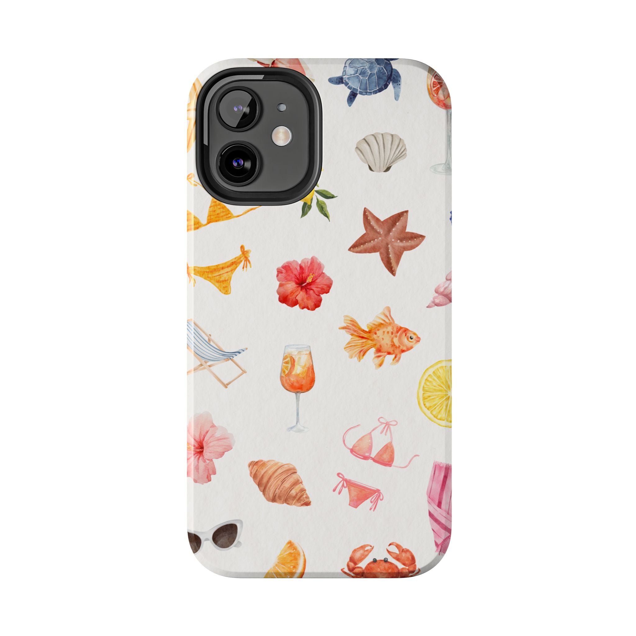 Summer Seashells Pattern Tough Phone Case — Beach Vacation Phone Cover