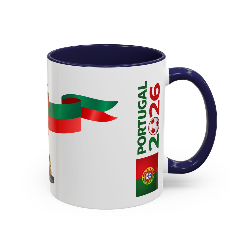 Portugal 2026 Soccer Cup Accent Coffee Mug – Portugal 2026 Trophy Design