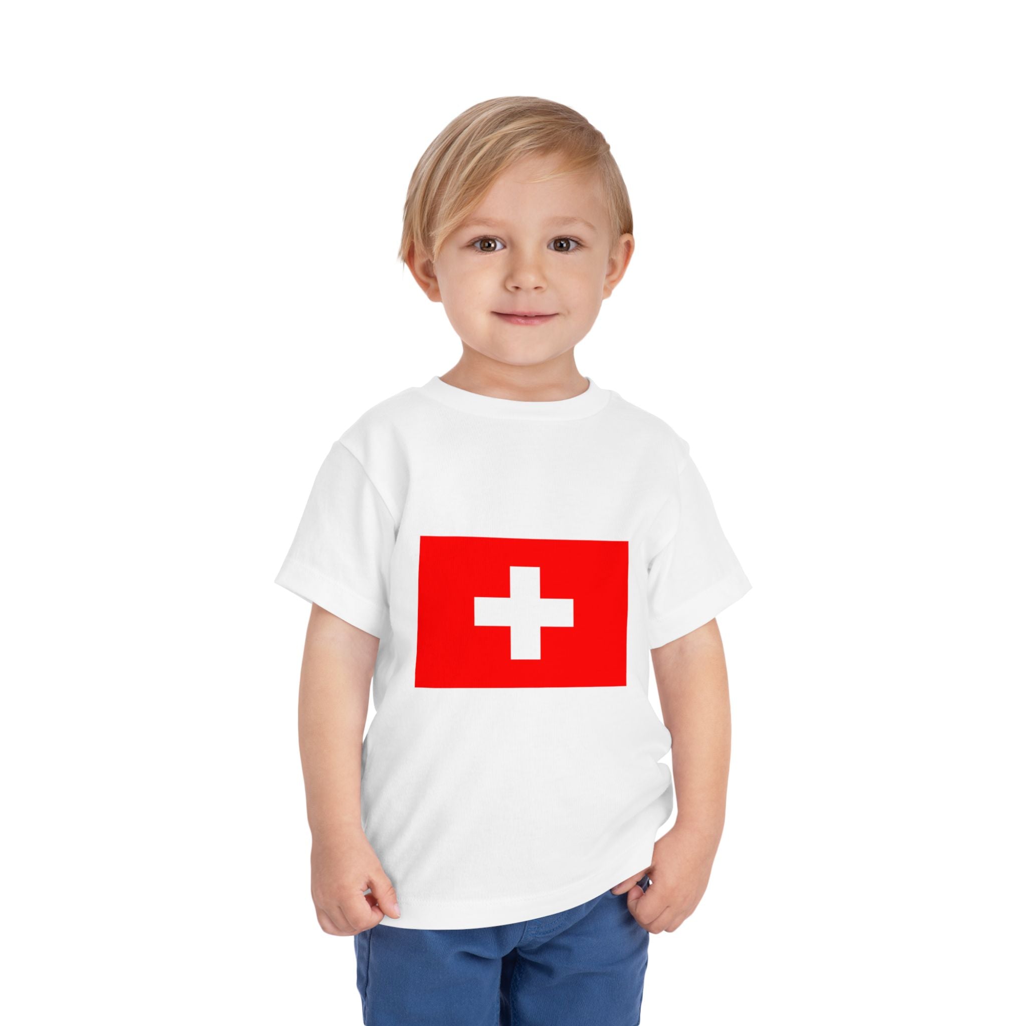 Switzerland Toddler Tee — 2026 World Cup Trophy Graphic with Swiss Flag