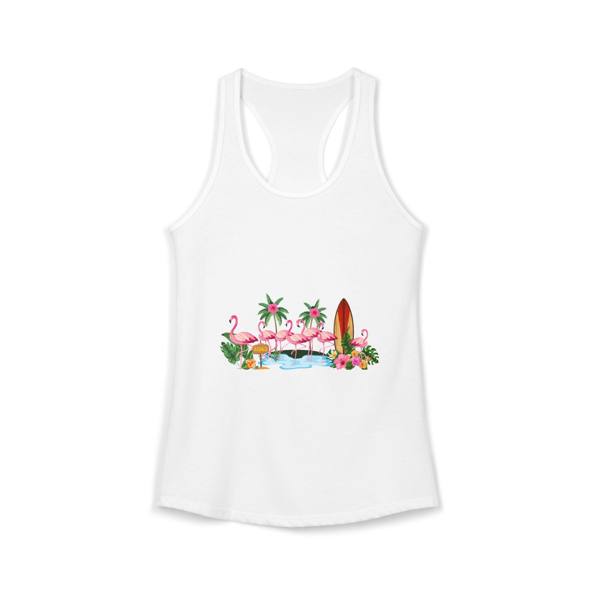 Women's Ideal Racerback Tank Flamingo Beach