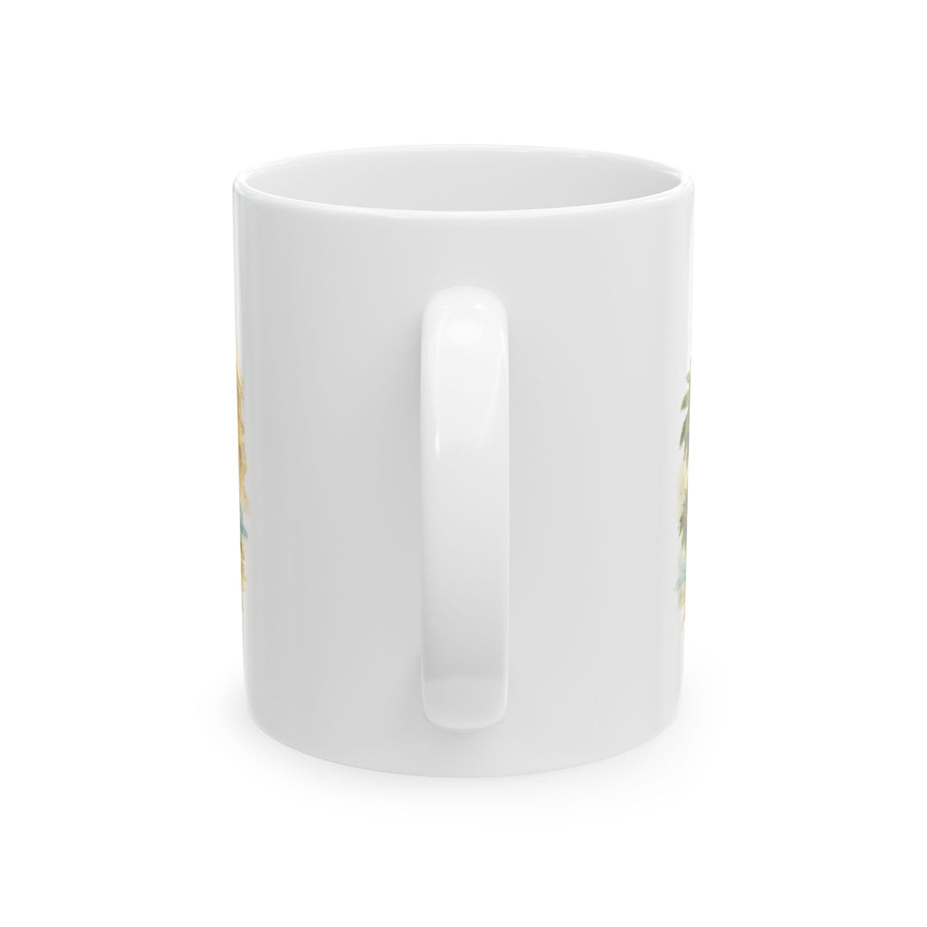 Basra Landscape Ceramic Mug – Arabic Calligraphy ‘بصراوية’ Vintage River Scene