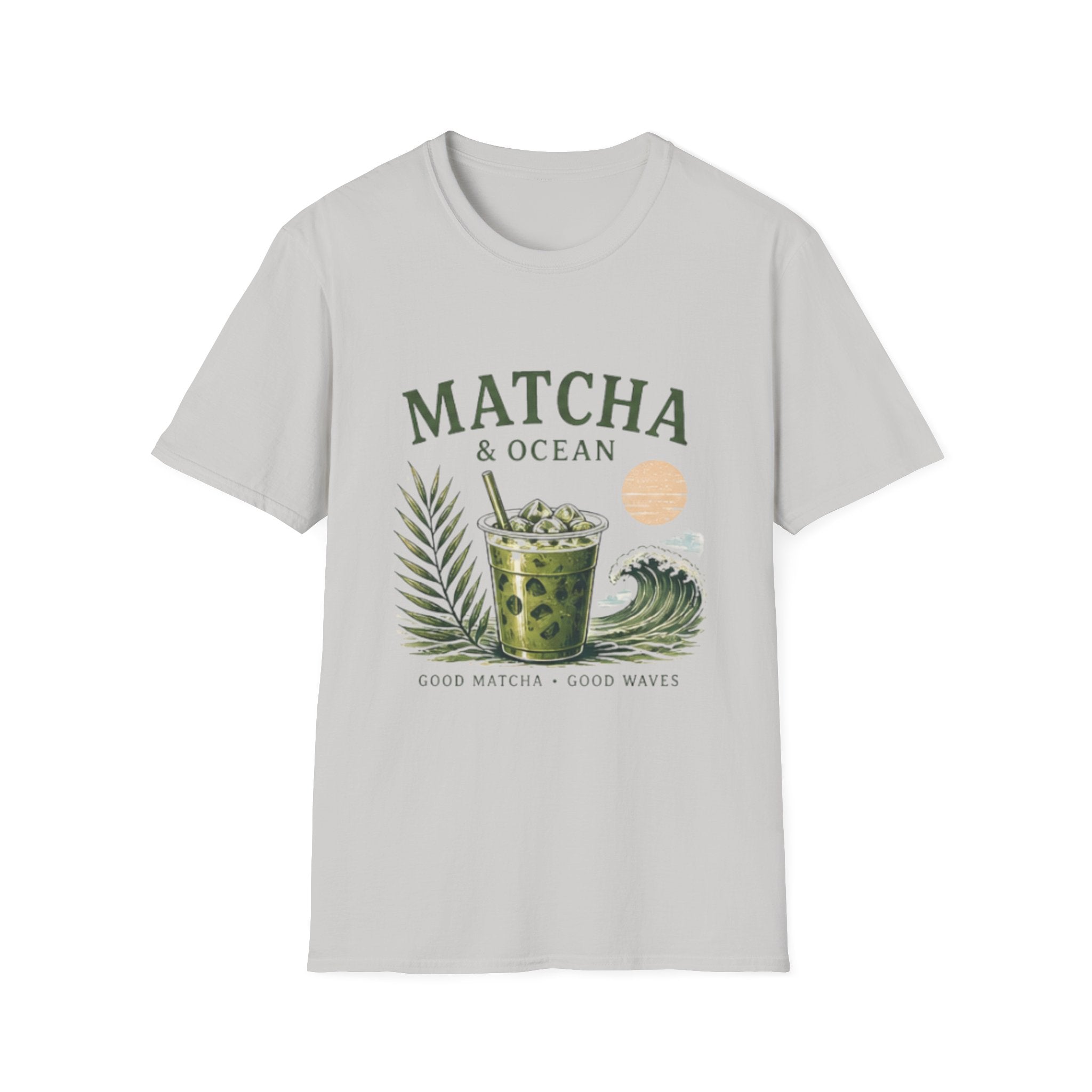Matcha & Ocean Graphic unisex T-Shirt — Matcha Lovers Tropical Vibe Tee
