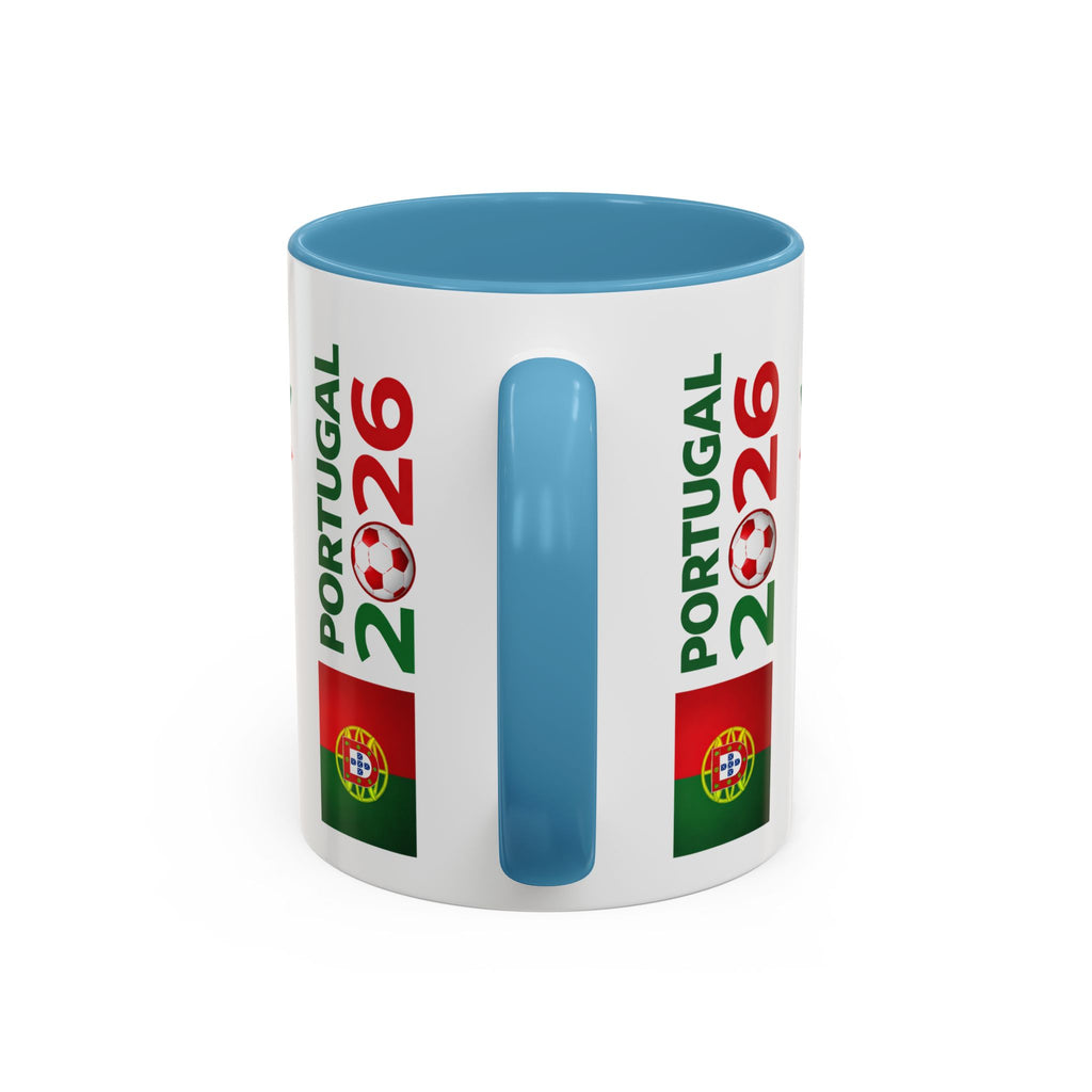 Portugal 2026 Soccer Cup Accent Coffee Mug – Portugal 2026 Trophy Design