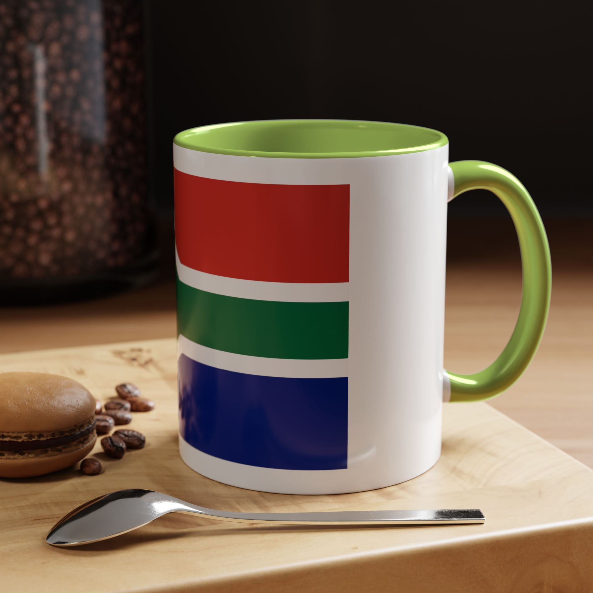 South Africa Flag Accent Coffee Mug — 11/15oz Patriotic Ceramic Cup