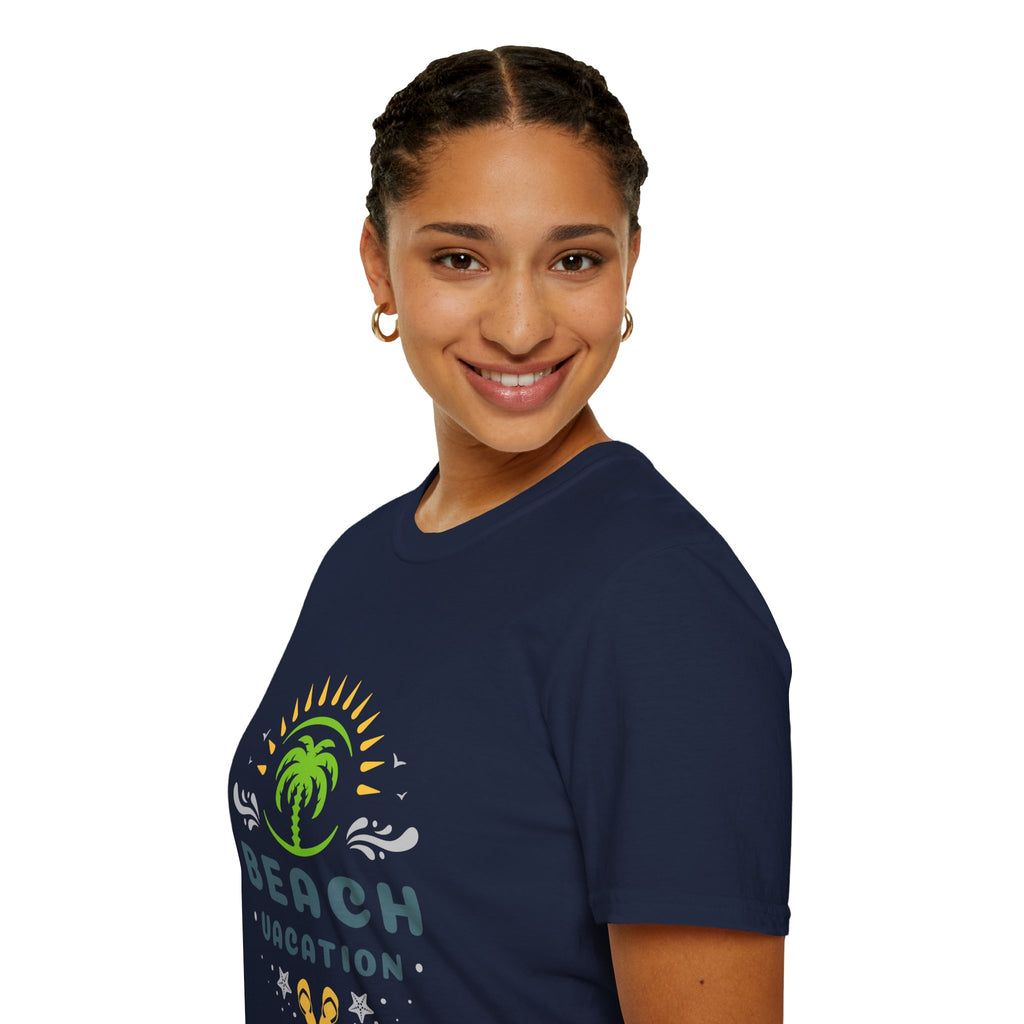 Beach Vacation T-Shirt — Palm Tree Sunset Graphic Tee