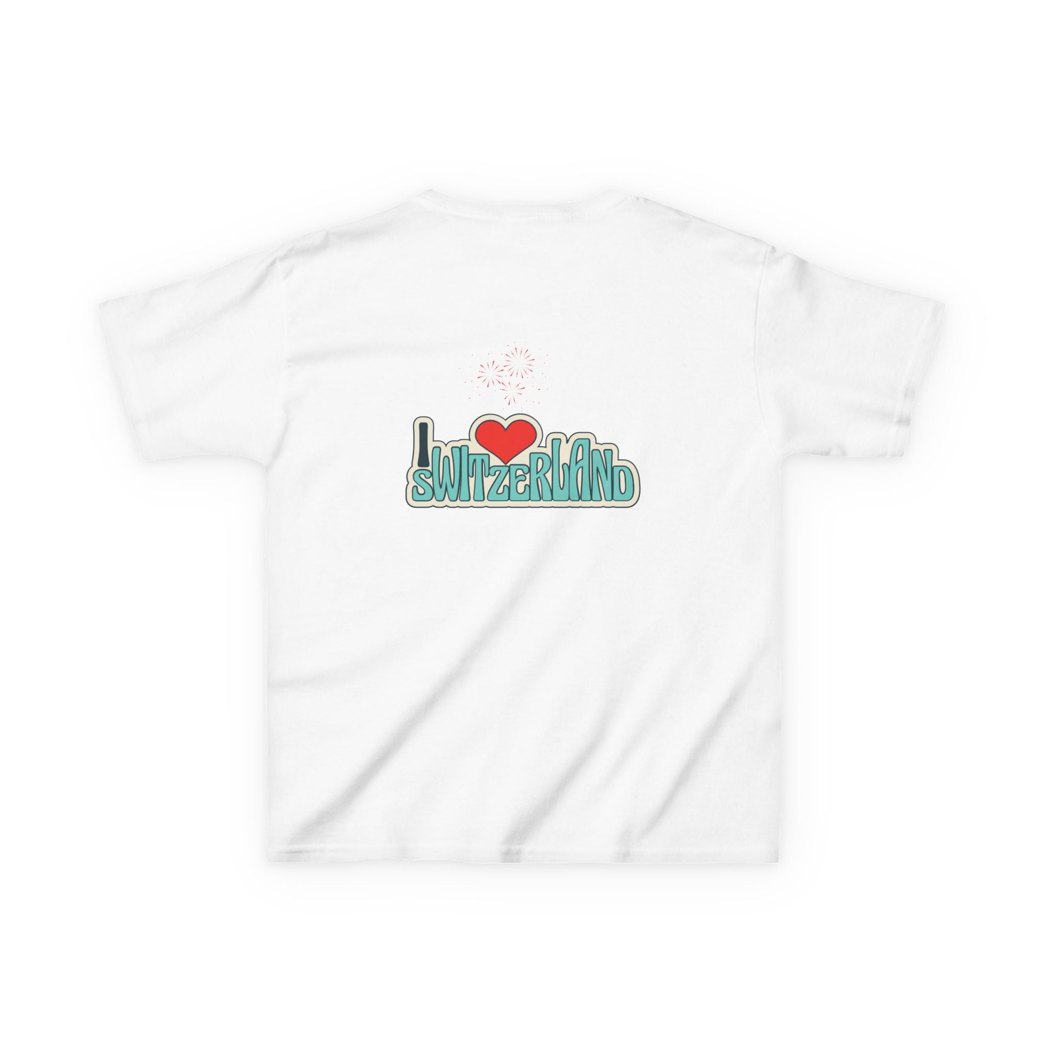 Switzerland Kids Switzerland Flag T‑Shirt — I  Switzerland Graphic