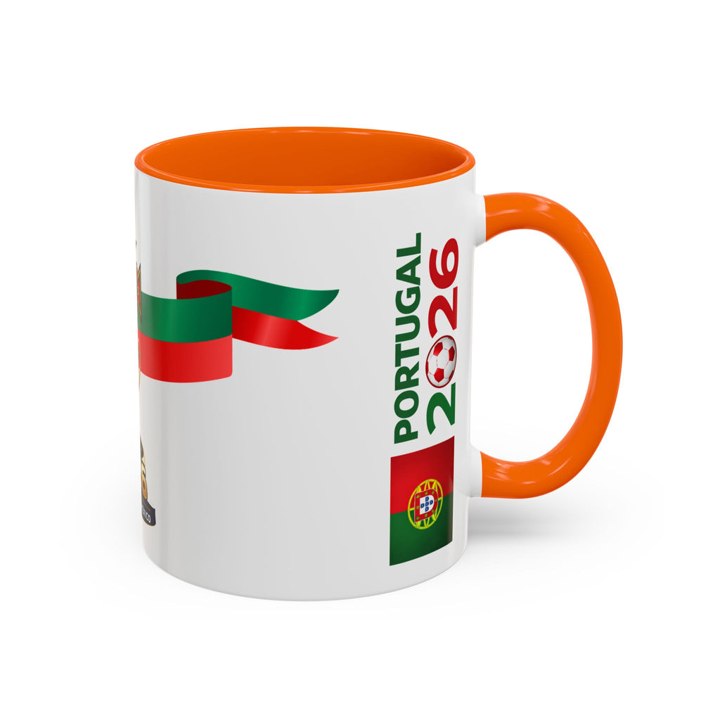 Portugal 2026 Soccer Cup Accent Coffee Mug – Portugal 2026 Trophy Design