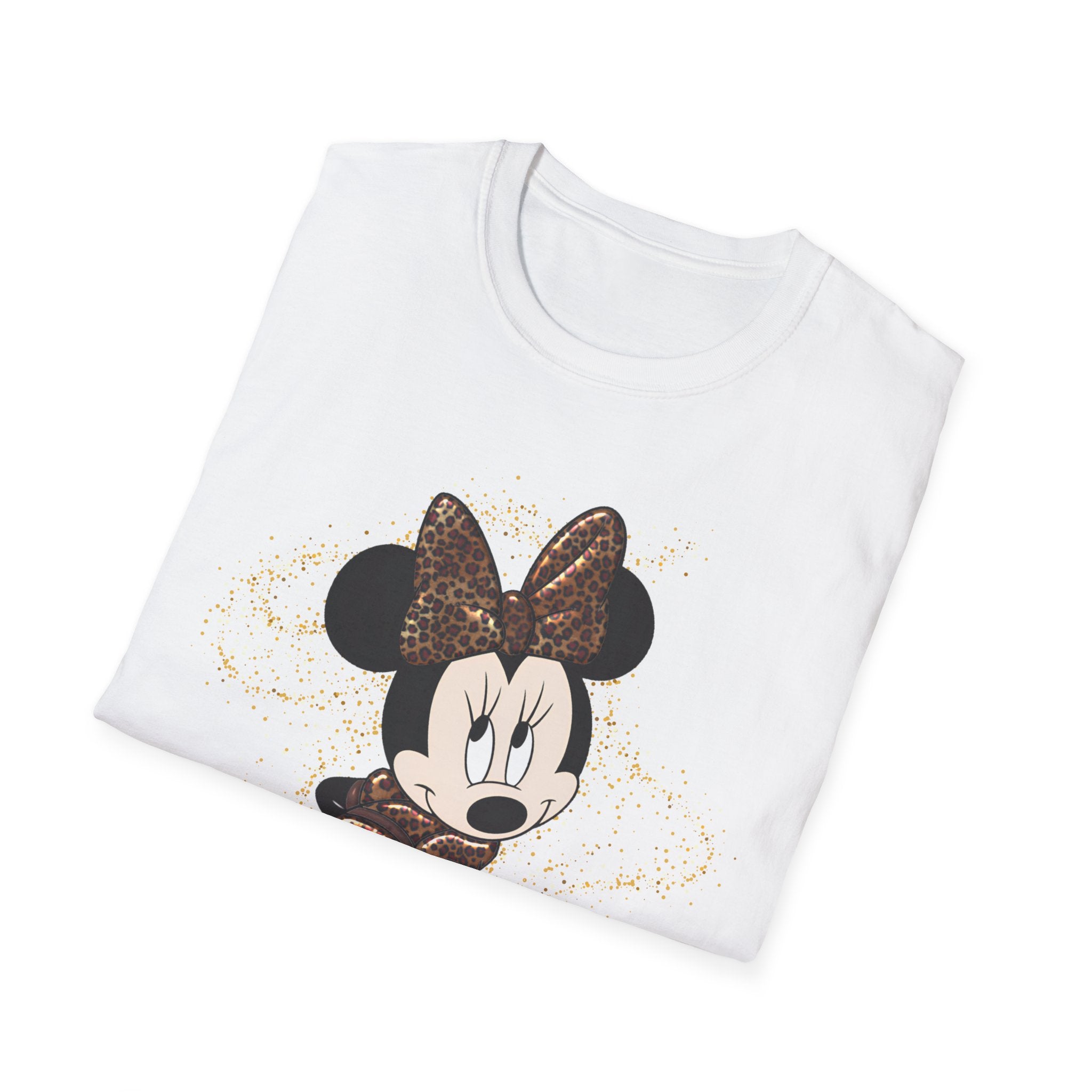 Minnie Mouse Brown Glitter Graphic T-Shirt