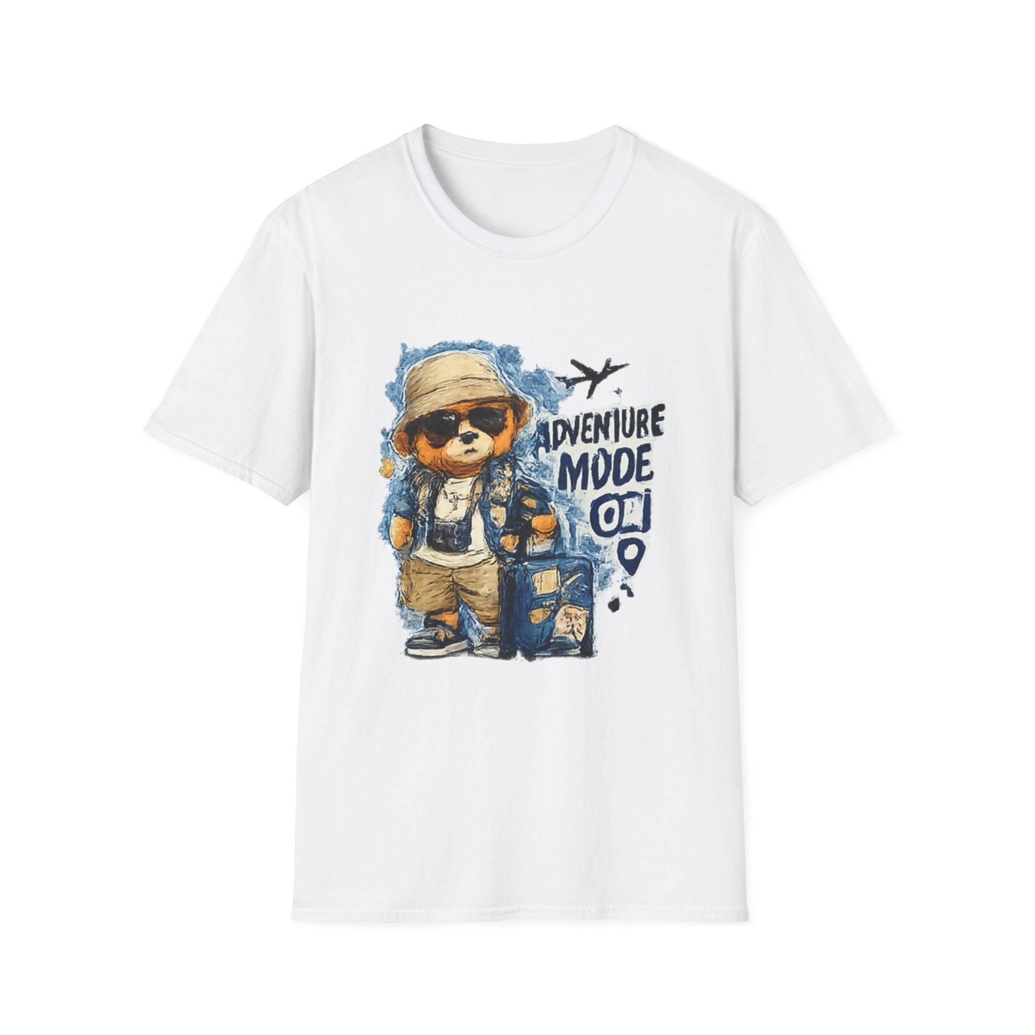 Adventure Mode On T-Shirt — Cute Travel Bear Graphic Tee