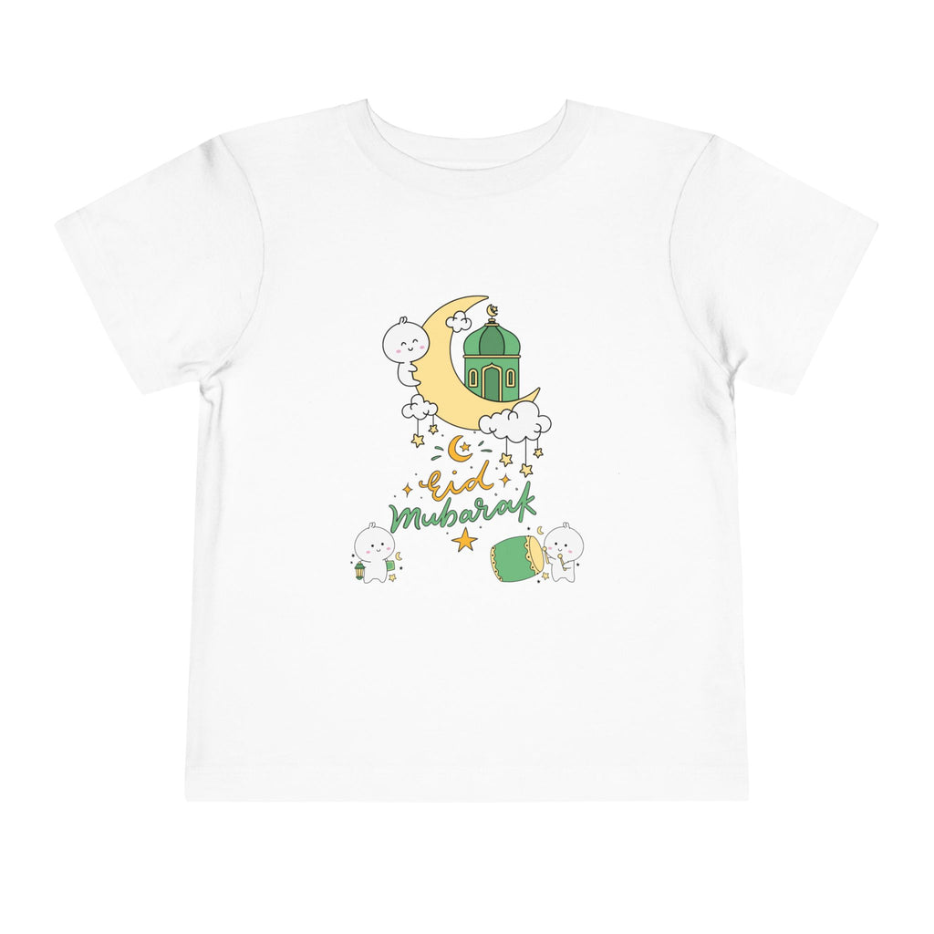 Eid Mubarak Toddler Tee — Cute Mosque & Moon Ramadan Shirt for Kids