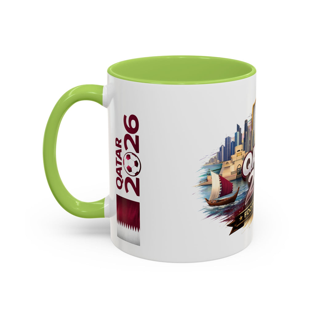 Qatar 2026 Football Passion Accent Coffee Mug (11/15oz)