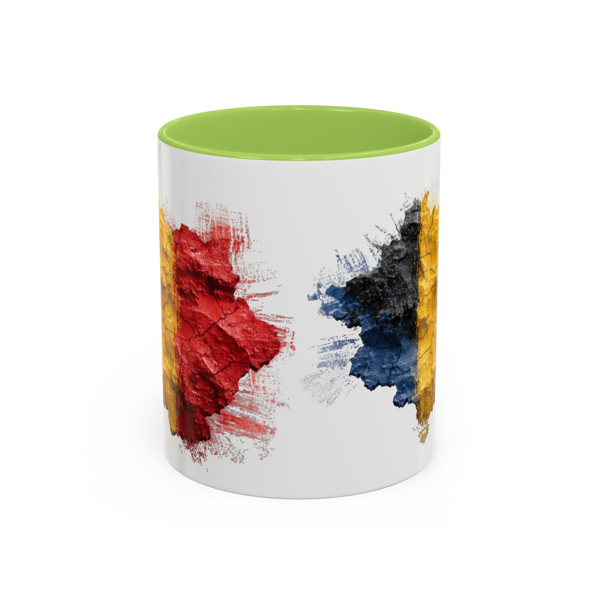 Belgium Flag Coffee Mug – Distressed Watercolor Accent Mug (11/15oz)