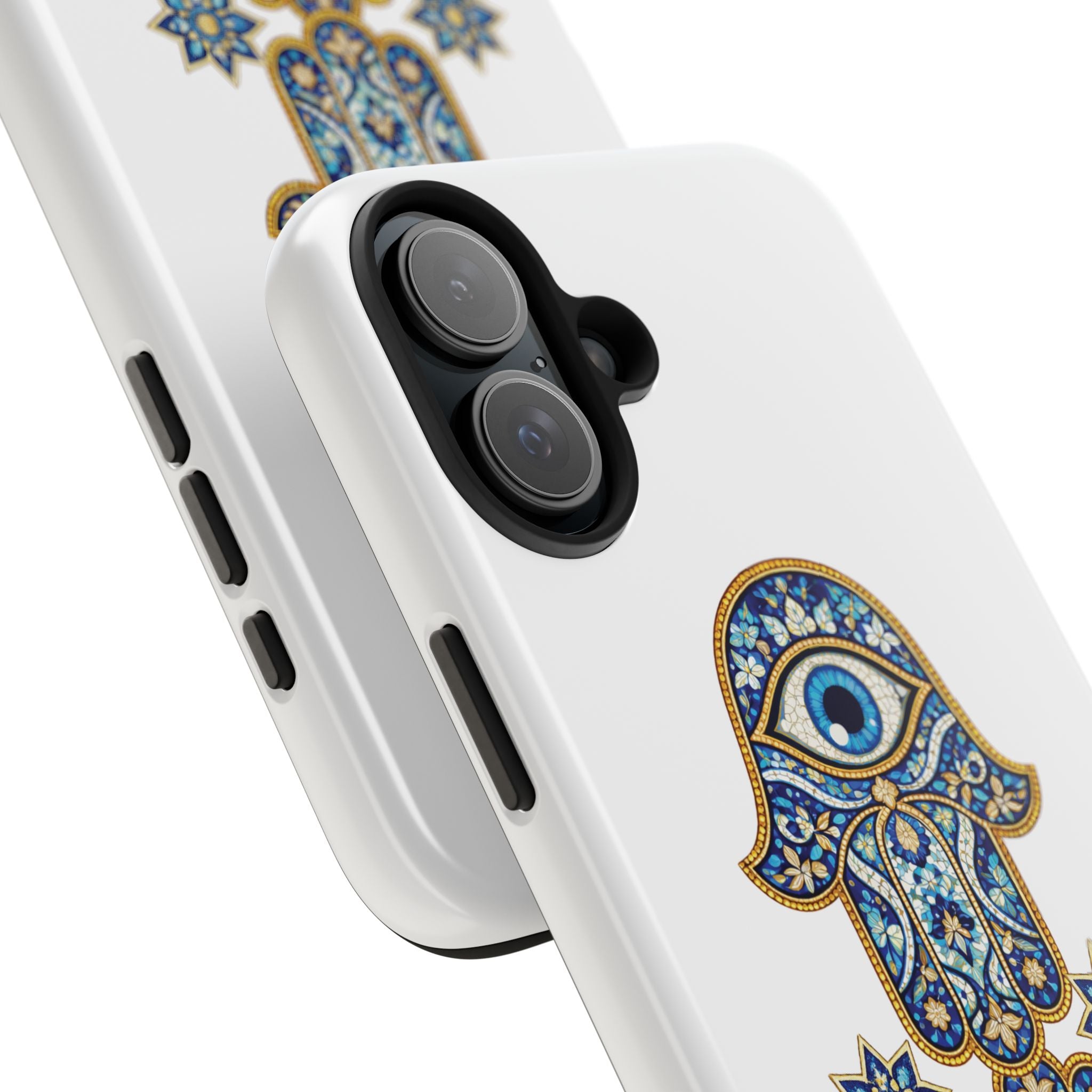 Hamsa Eye Tough Phone Case — Blue Mosaic Protective Phone Cover