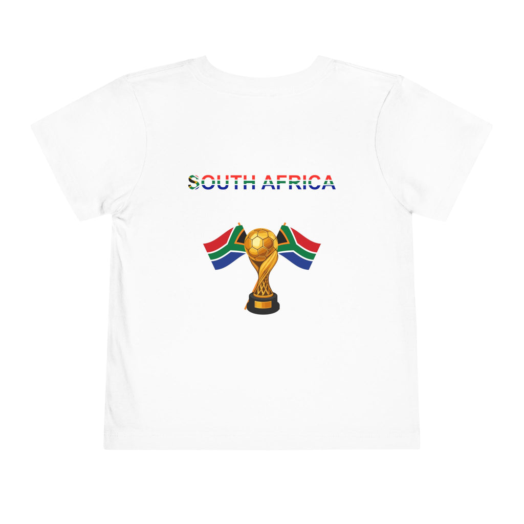 South Africa Toddler Tee — South Africa Flag Map & Cup Trophy Kids Shirt