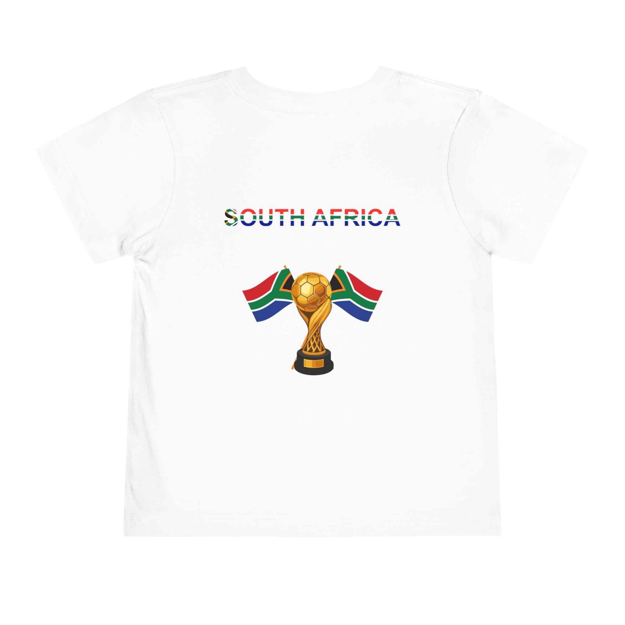 South Africa Toddler Tee — South Africa Flag Map & Cup Trophy Kids Shirt