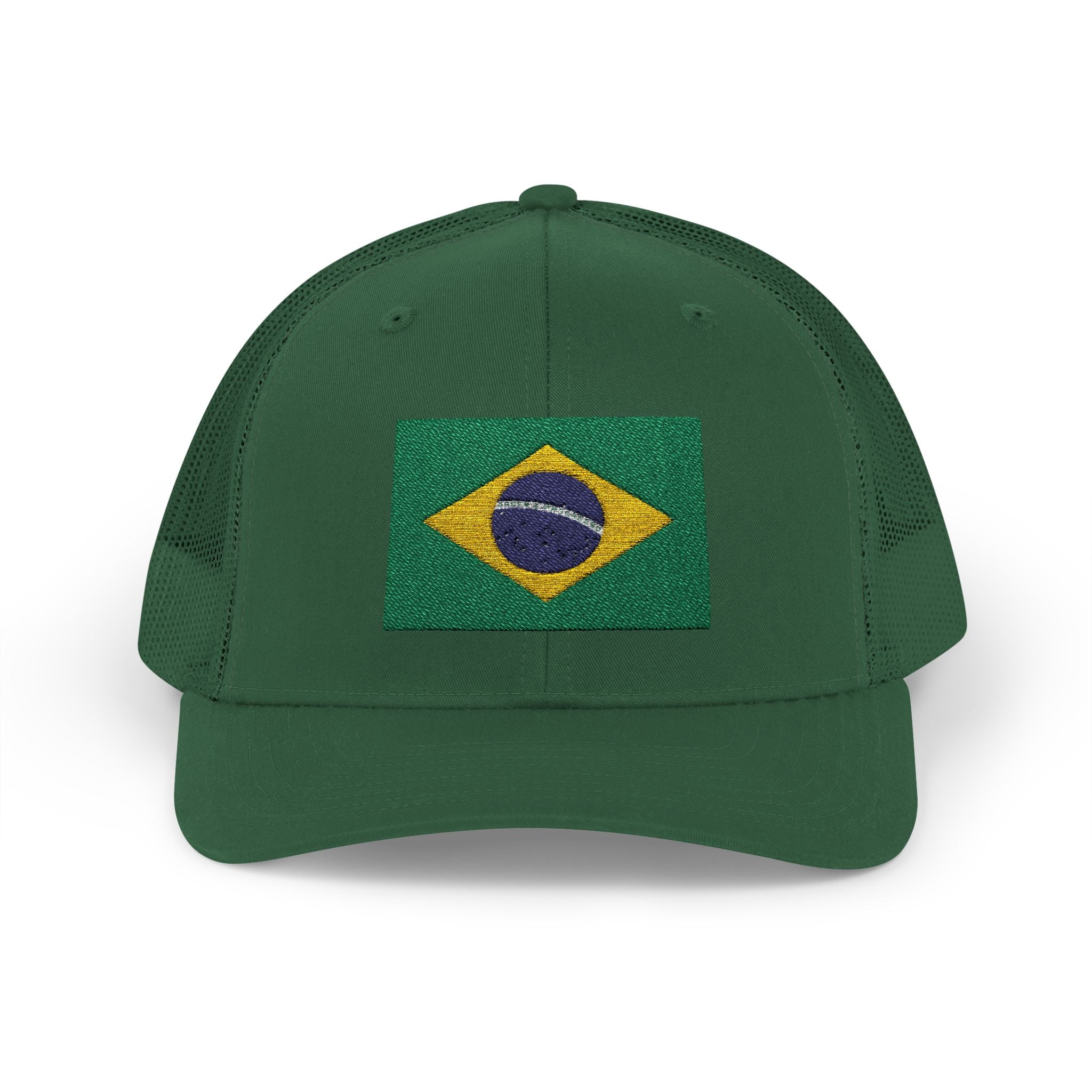 Brazil Flag Snapback Trucker Cap — Embroidered Brazilian Flag Hat