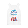 God Bless America Gnome Tank Top — Patriotic 4th of July Summer Shirt