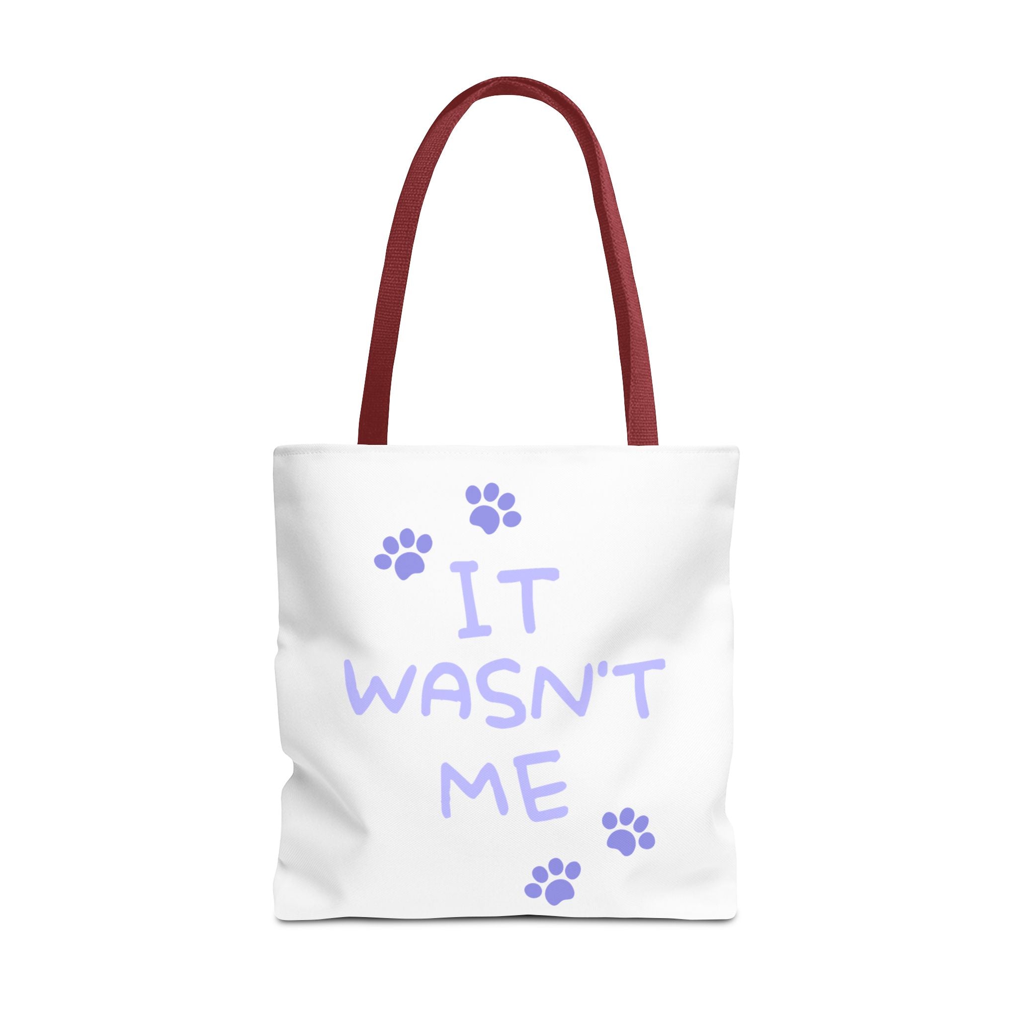 Cat Paw Print Tote — "It Wasn't Me" Funny Cat Tote Bag