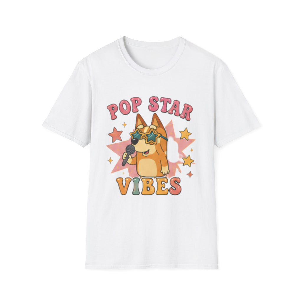 Pop Star Vibes T-Shirt — Cute Singing Dog Graphic Tee