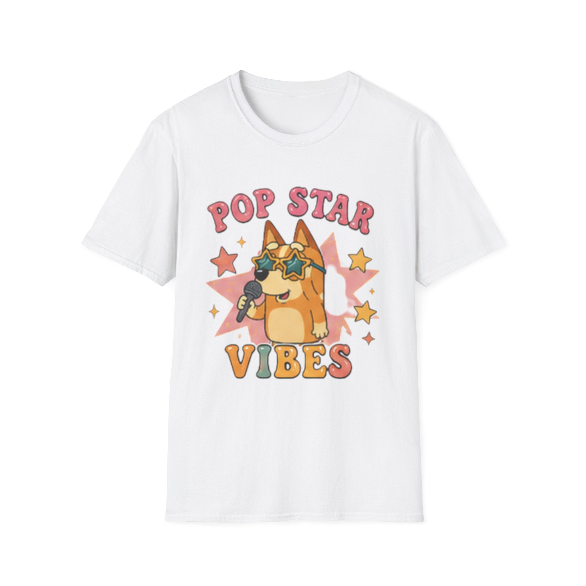 Pop Star Vibes T-Shirt — Cute Singing Dog Graphic Tee