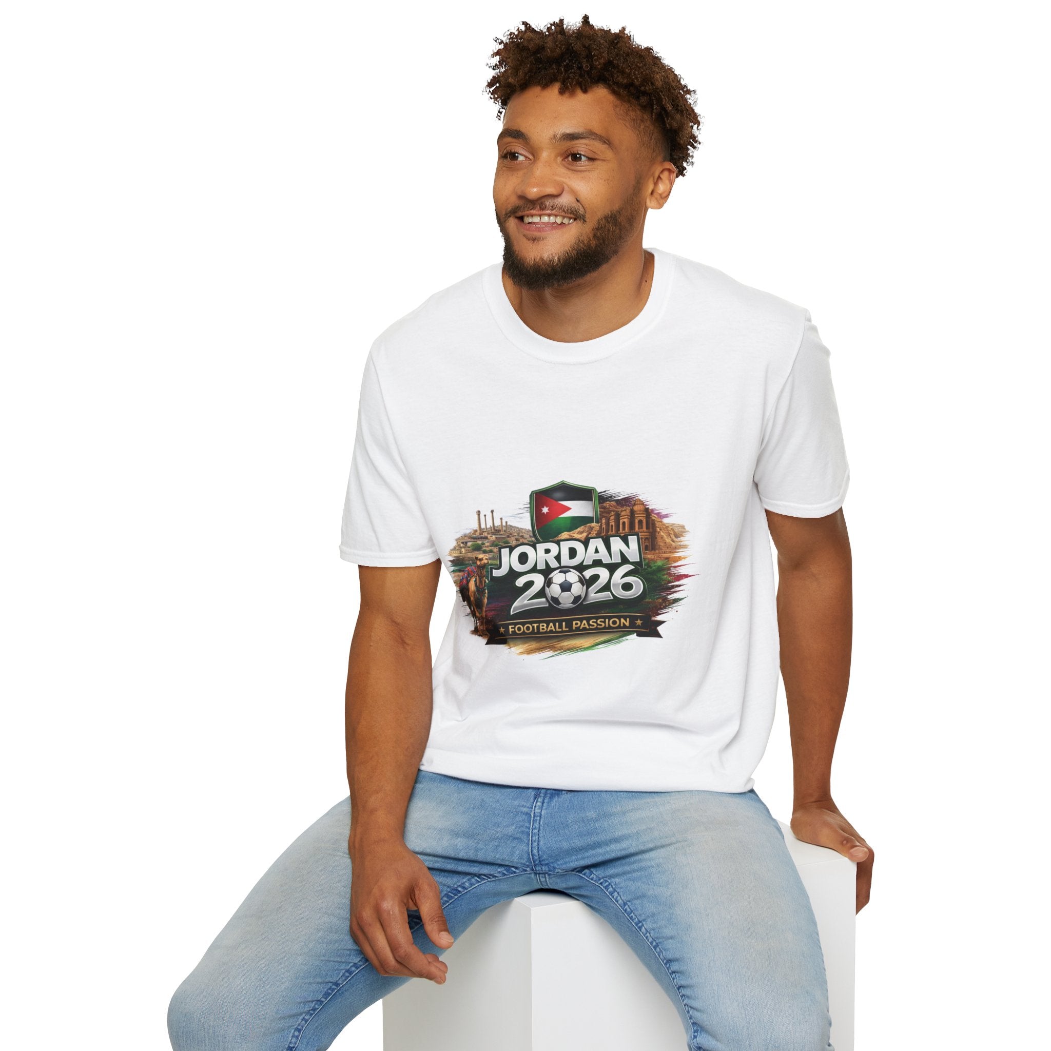 Jordan 2026 Football T-Shirt – Pride of Jordan Map & Flag Tee