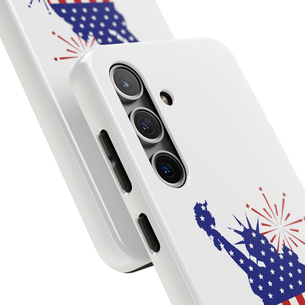 4th of July Tough Phone Case — Statue of Liberty USA Flag Design