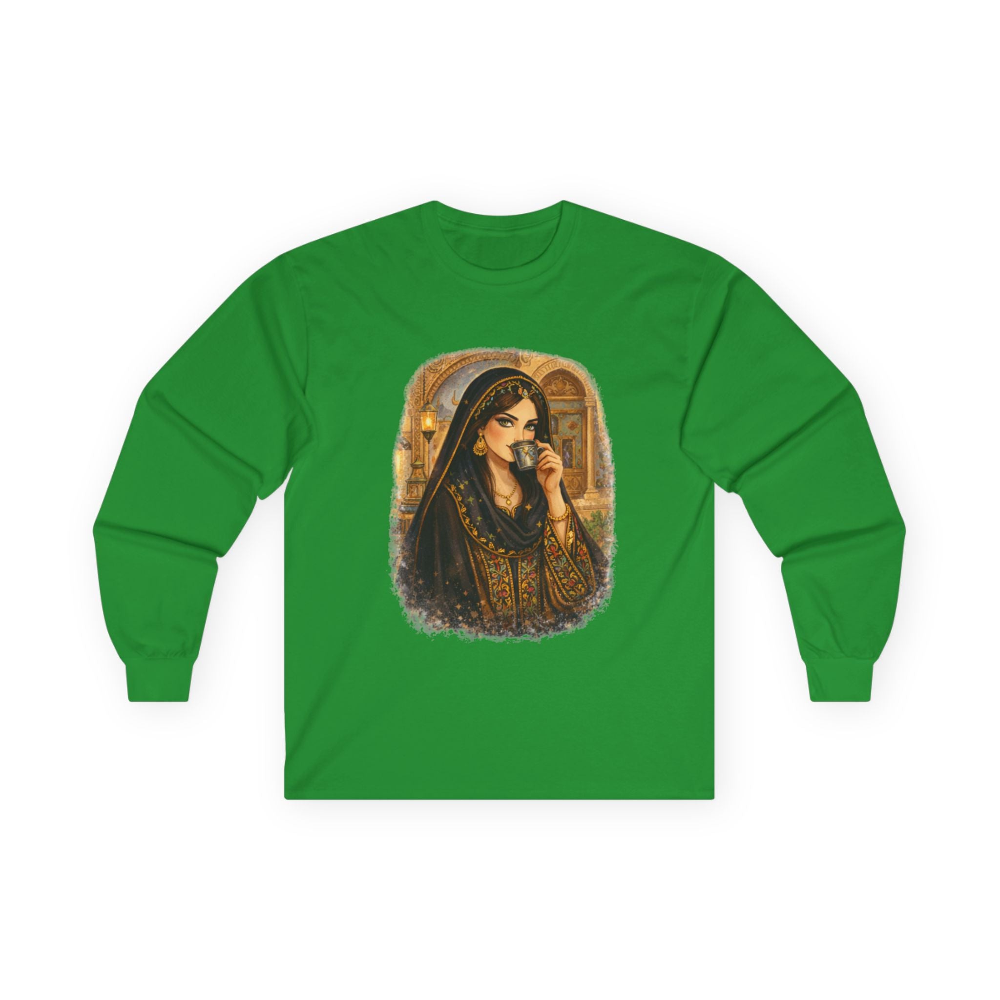 Vintage Arabian Princess Portrait Long Sleeve Tee