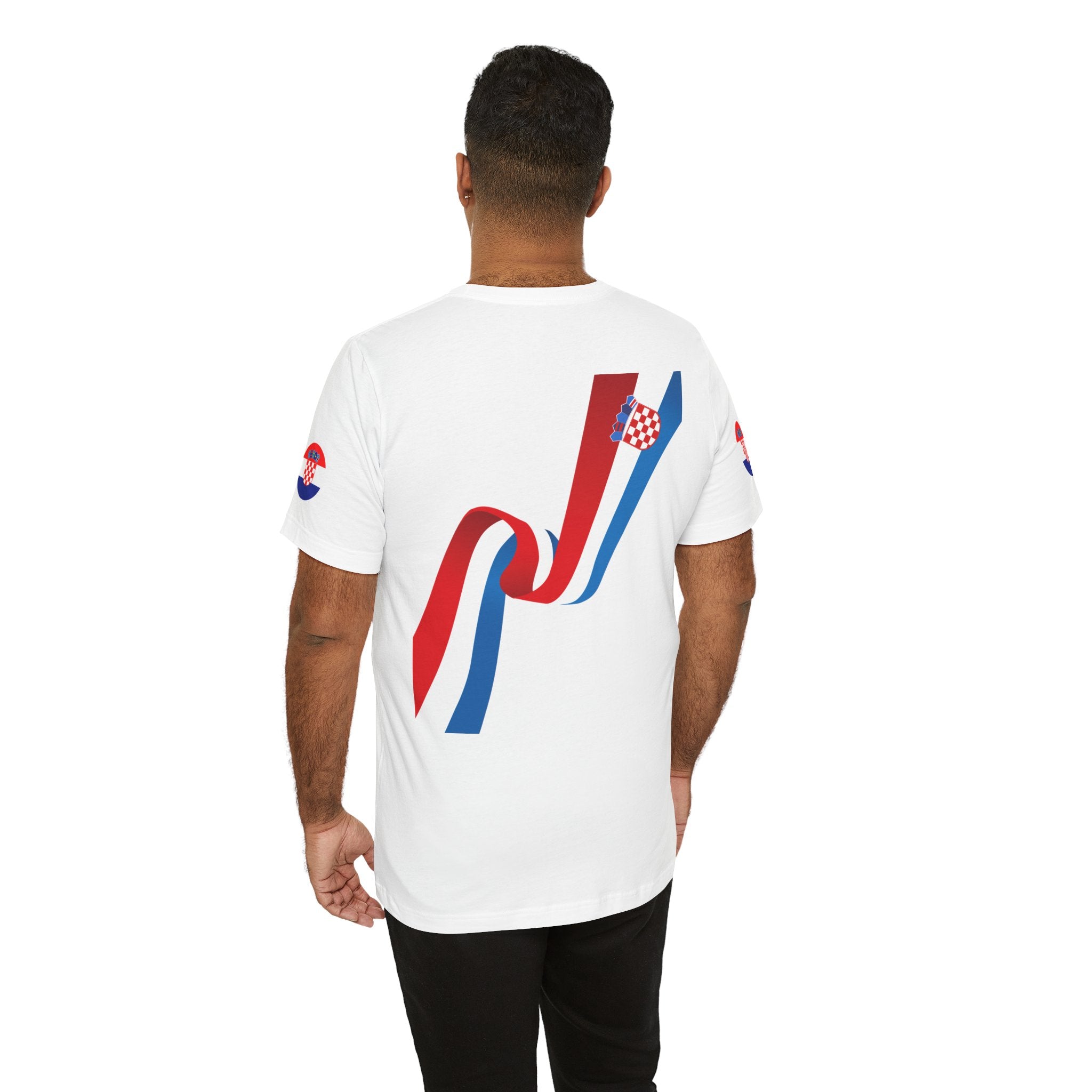Croatia 2026 Soccer Fan Tee — Croatian Flag Ribbon Football Jersey Shirt