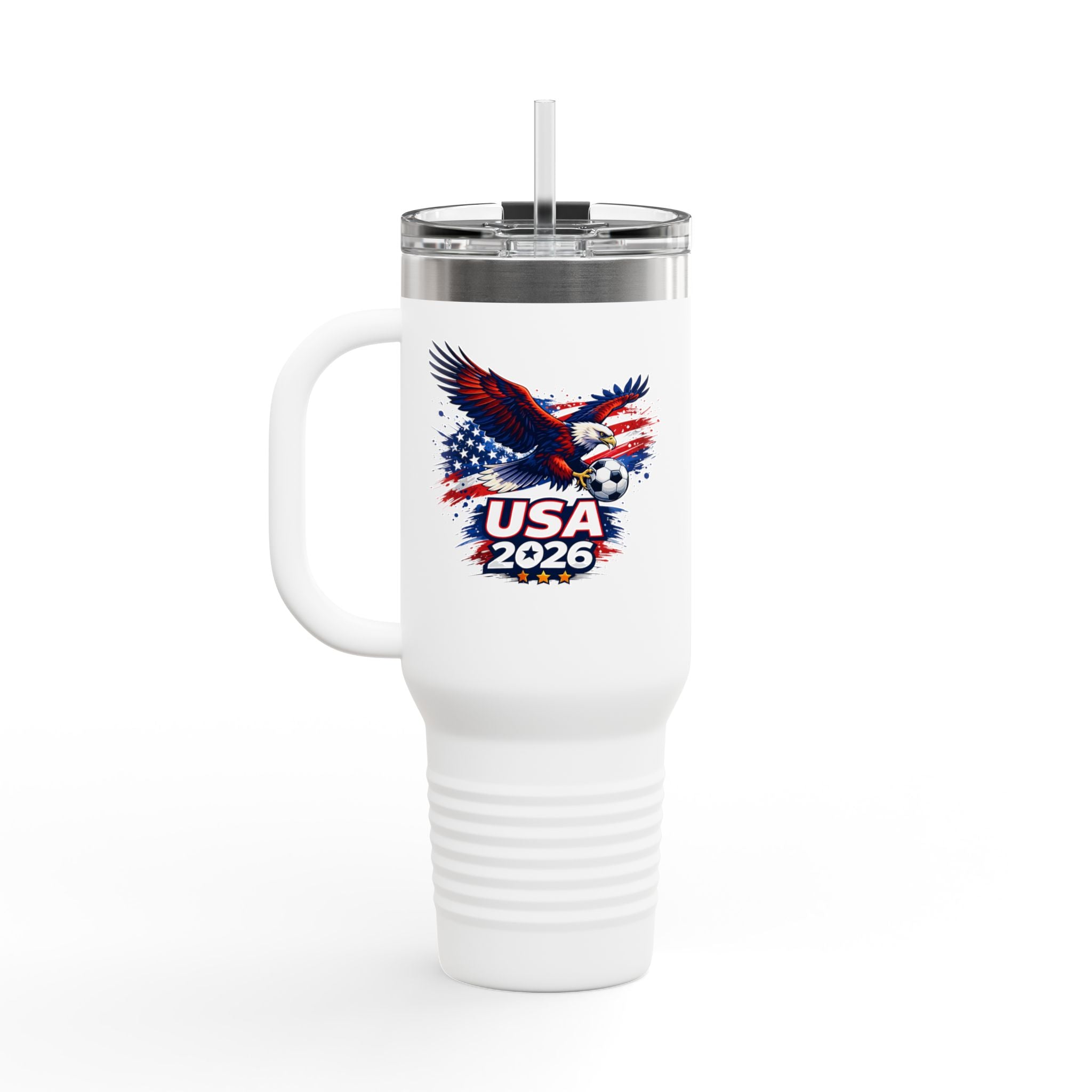 40oz Insulated Travel Mug — Patriotic USA 2026 Eagle Design