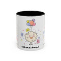 Eid Mubarak Sheep Accent Coffee Mug — Cute Cartoon Lamb with Balloons (11/15oz)