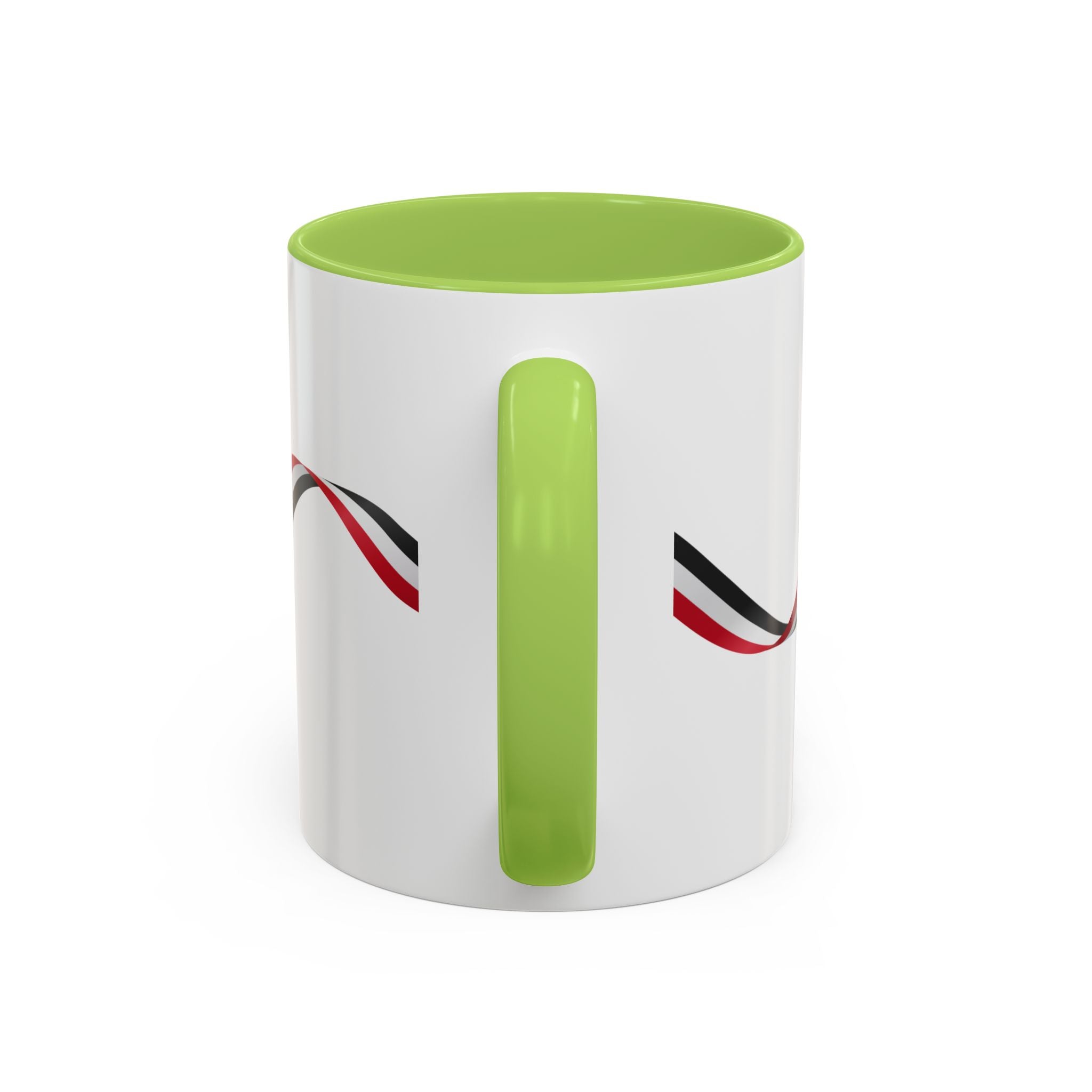 Iraq Lion Head Accent Coffee Mug with Arabic Script and Flag Ribbon – Patriotic Iraq Gift (11/15oz)